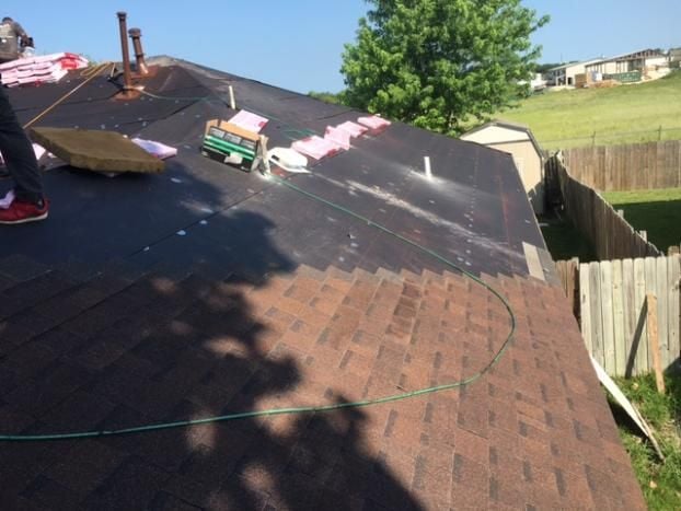 A recent roofer job in the  area